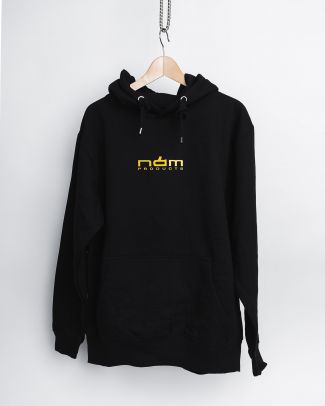 Nam Products Black Hoodie Yellow Logo