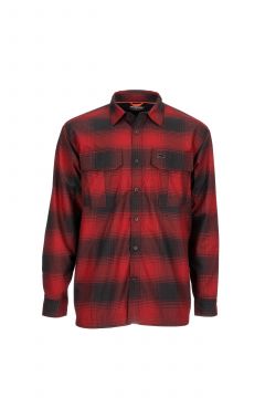 Simms Coldweather Shirt - Auburn Red Plaid