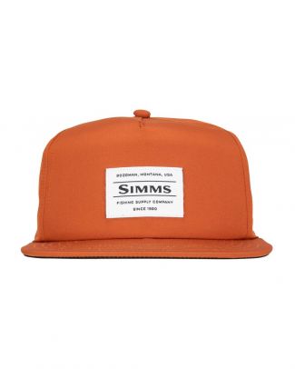 Simms Unstructured Flat Brim Cap Simms Orange