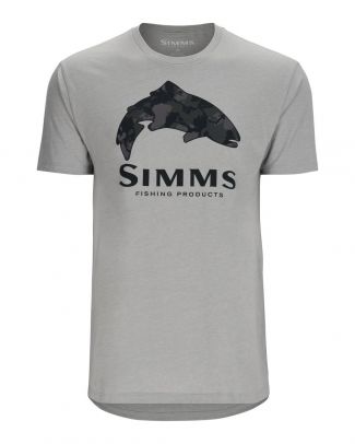 Simms Trout Regiment Camo Fill T-Shirt Cinder Heather