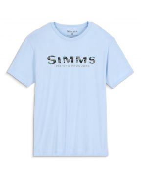 Simms Simms Shroud Fill Logo T-Shirt Sky Blue
