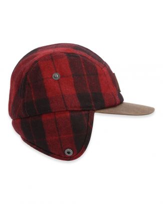 Simms Coldweather Cap Red Buffalo Plaid 