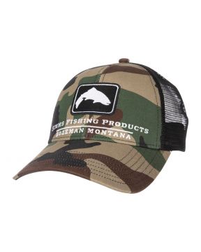 Simms Trout Icon Trucker CX Woodland Camo