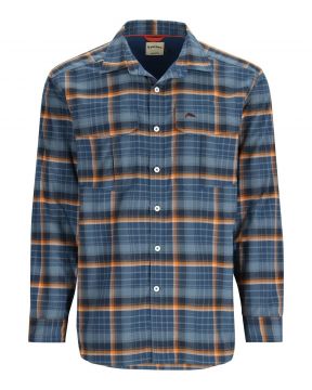 Simms Coldweather Shirt - Neptune/Sun Glow Ombre PlaidPlaid