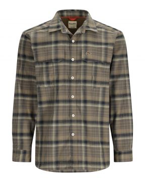 Simms Coldweather Shirt - Hickory Asym Ombre Plaid