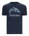 Simms Trout Regiment Camo Fill T-Shirt Navy Heather