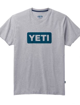 Yeti Logo Badge T-Shirt - Grey/Navy